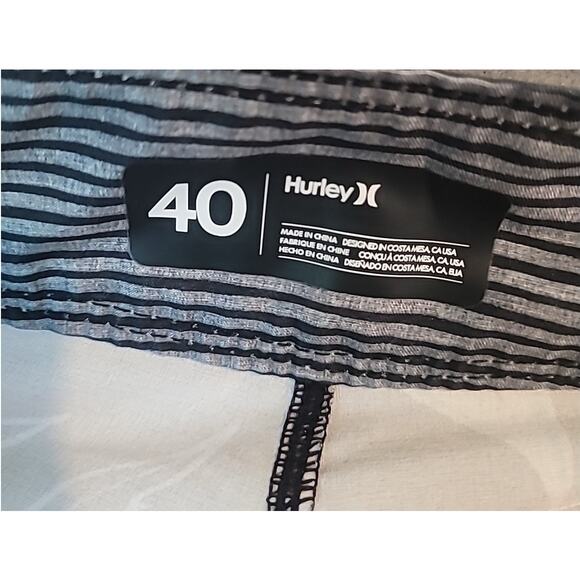 Hurley Phantom Domino Boardshorts 18" Size 40 Hawaiian Floral Black EUC - Picture 6 of 12